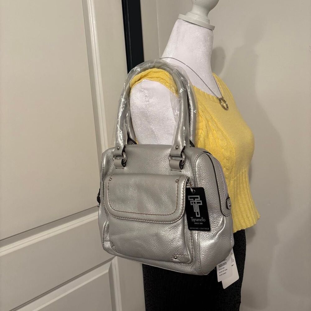 Tiganello Women's Silver and Grey Bag